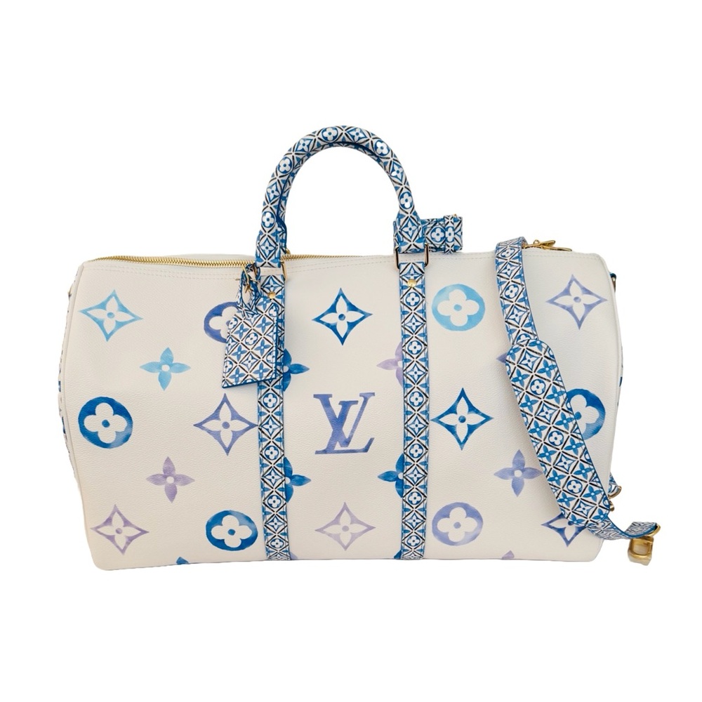 Louis Vuitton By The Pool Keepall Bandouliere 50 Watercolor Blue Limited